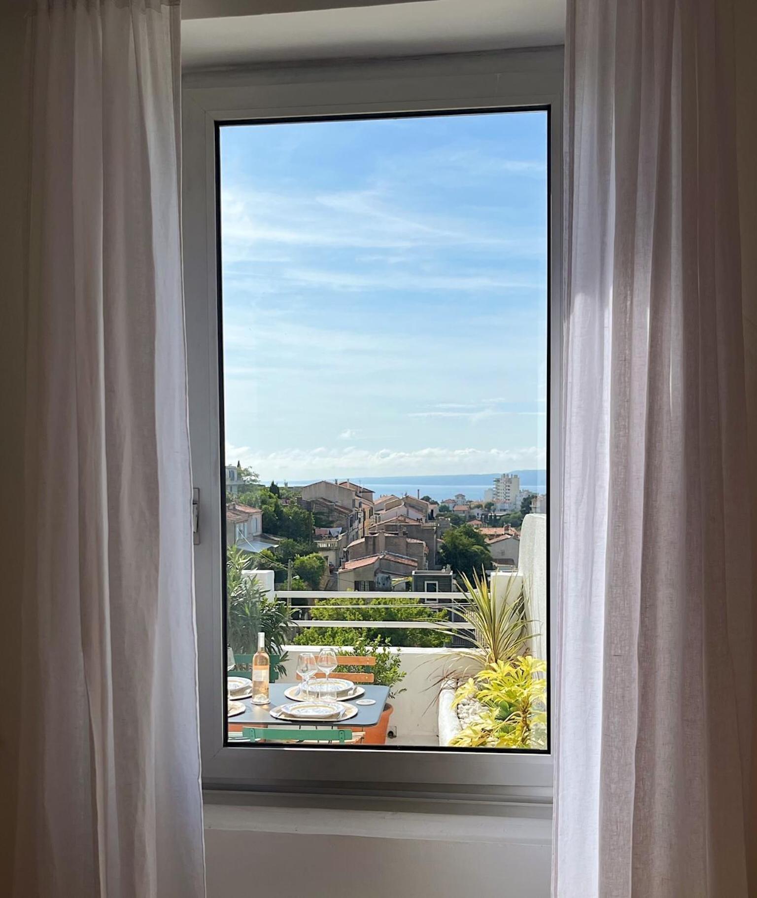 Charmant Studio-Terrasse Vue Mer Marseille Eksteriør billede