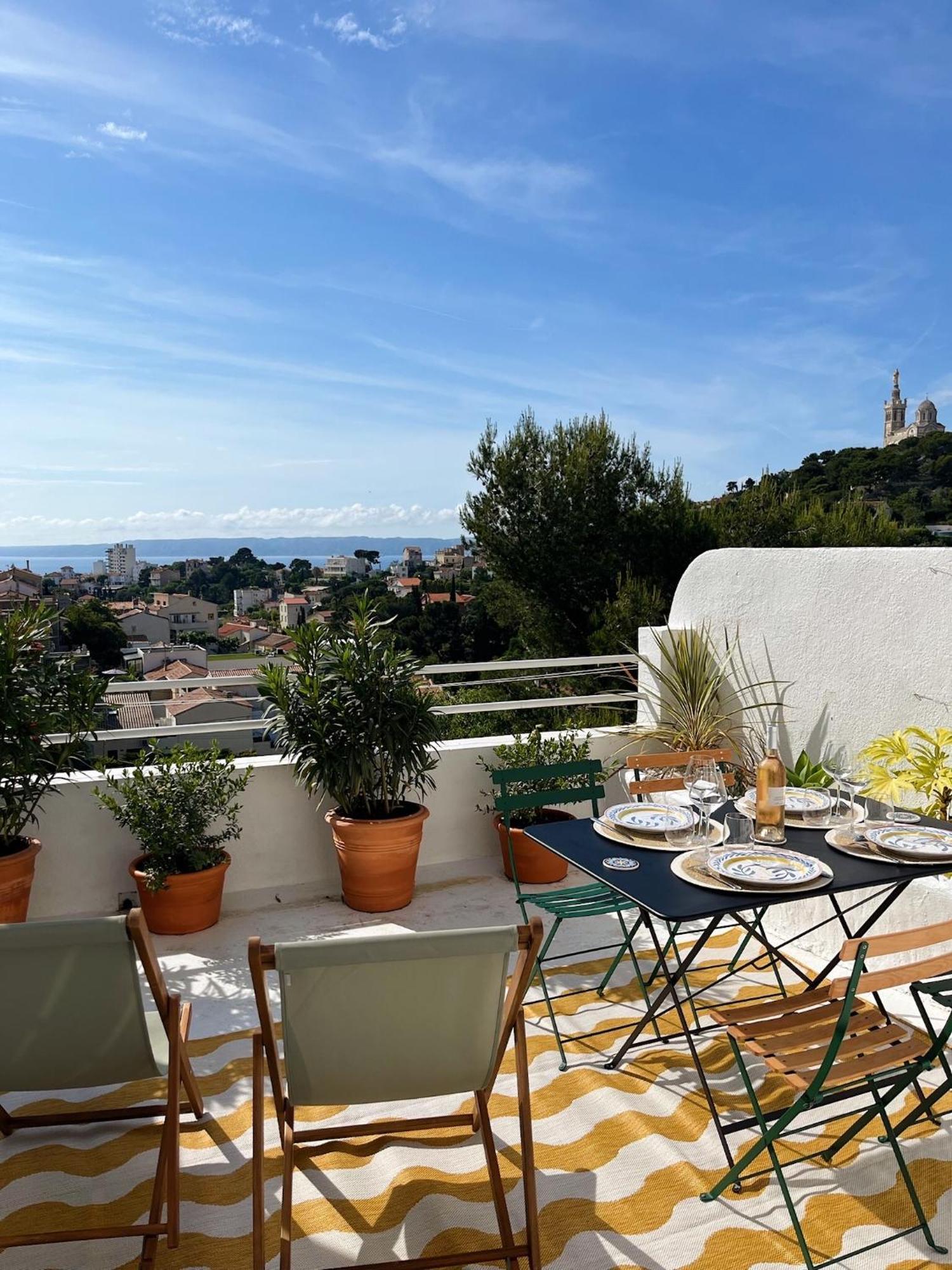 Charmant Studio-Terrasse Vue Mer Marseille Eksteriør billede